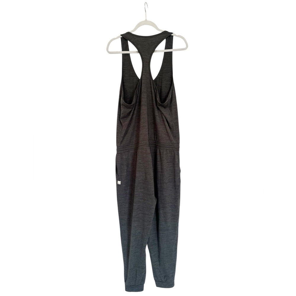 Vuori Lux Harem Sleeveless Racerback Jumpsuit Charcoal Heather Grey Size XL - Picture 2 of 9